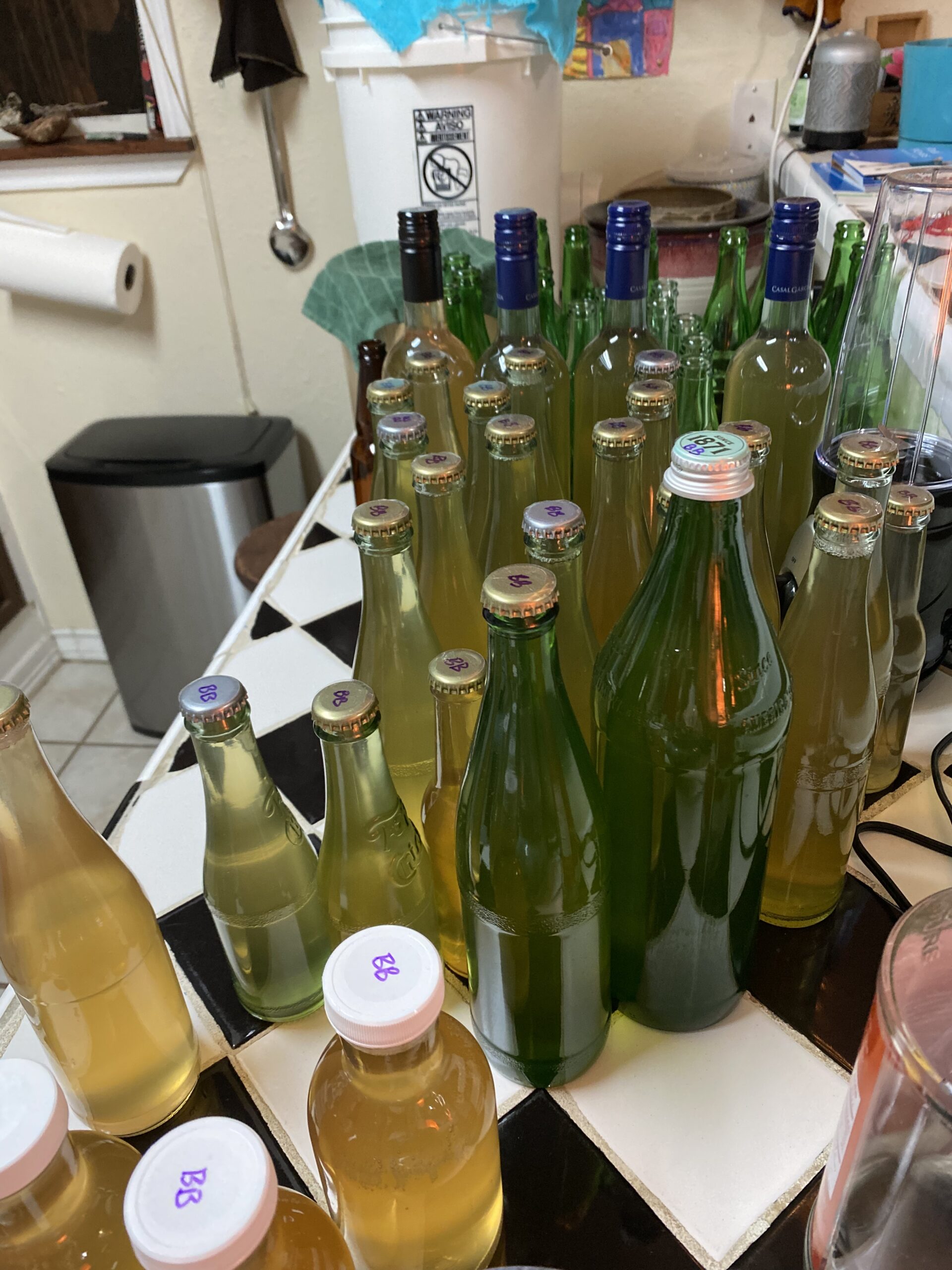 a variety of bottles